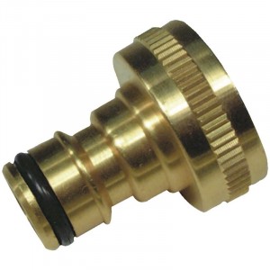 Threaded Tap Connector Brass 3/4"