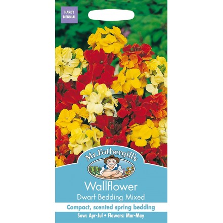 Mr.Fothergill's Wallflower Dwarf Bedding Mixed Flower Seeds