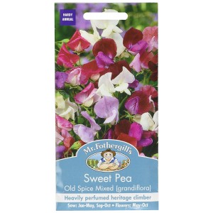 Mr.Fothergill's Sweet Pea Old Spice Mixed Tall Flower Seeds