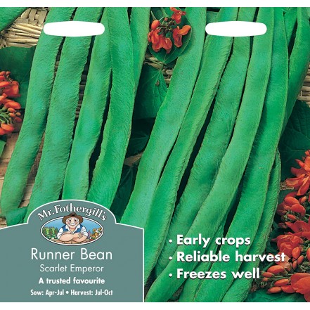 Mr.Fothergill's Runner Bean Scarlet Emperor Seeds