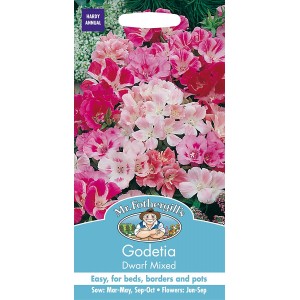 Mr.Fothergill's Godetia Dwarf Mixed Flower Seeds