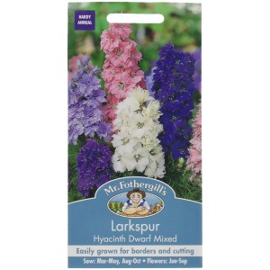 Mr.Fothergill's Larkspur Hyacinth Dwarf Mixed Flower Seeds