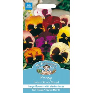 Mr.Fothergill's Pansy Swiss Giants Mixed Flower Seeds