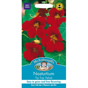 Mr.Fothergill's Nasturtium Tip Top Velvet Flower Seeds