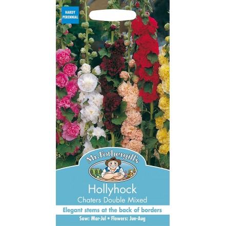 Mr.Fothergill's Hollyhock Chaters Double Mixed Flower Seeds