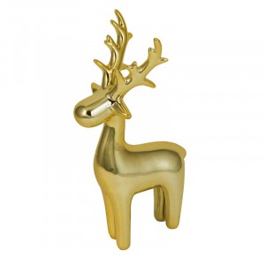 Fountasia Ceramic Reindeer Gold Small