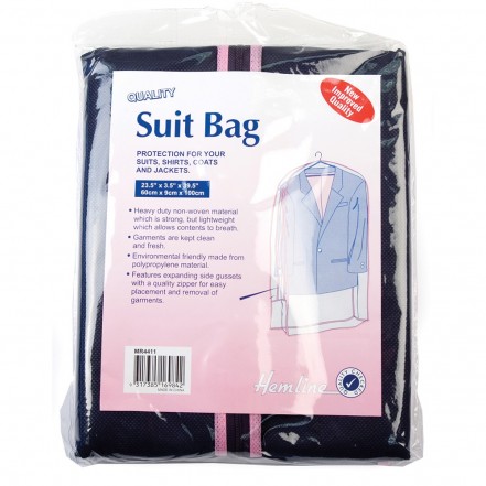 Hemline Storage Bag - Suit Bag Polypropylene 60 x 9 x 100cm