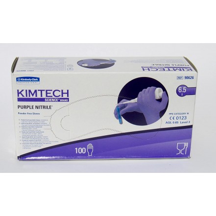 Kimberly-Clark Kimtech Nitrile Gloves Purple - Small/6.5 - Box 100
