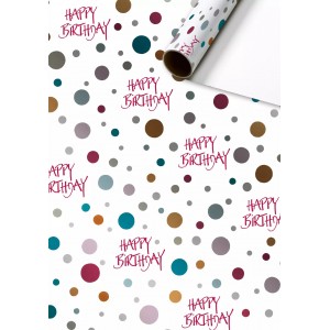 Wimmel Wrapping Paper Metallized 70cm x 1.5m Ulla