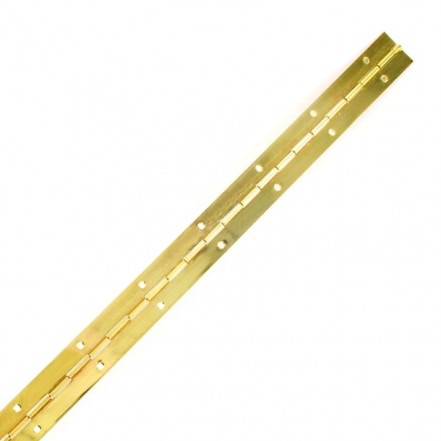 Securit Piano Hinge Brass Plated Priced Per Length