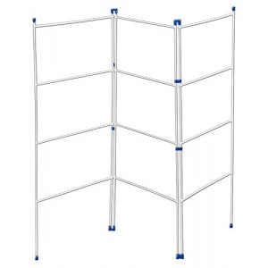 SupaHome 3-Fold 4-Bar Airer Stainless-Steel Silver