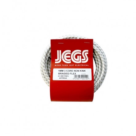 Jegs 1mm 3-Core Braided/Iron Flex 10Amp 2.5M