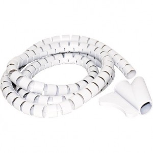 One Touch Cable Tidy 1.5M x 28mm White