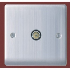 BG Nexus 1 Gang Co-Axial Socket Brushed St/Steel