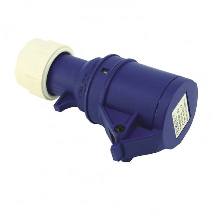 Jegs 2 P&E 16A 230V In Line Industrial Socket Blue