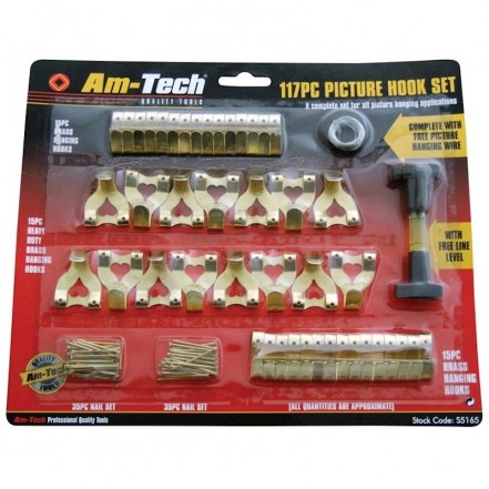 Amtech 117Pc Assorted Picture Hook Set