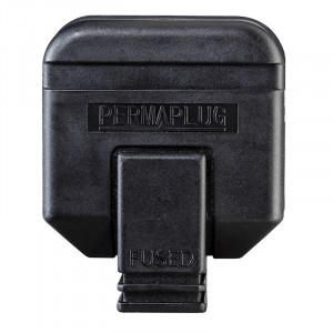 Permaplug 13 Amp Rubber Plug Black
