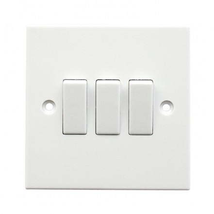Jegs ASTA Approved 3 Gang 2 Way Wall Switch