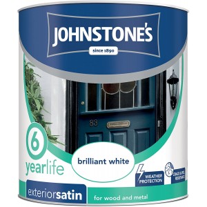 Johnstone's Exterior Satin Brilliant White 750ml