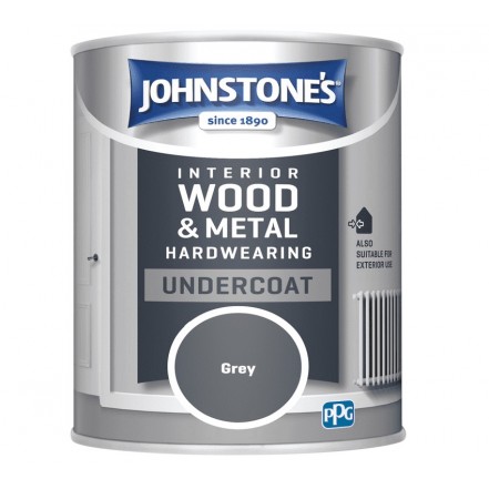 Johnstone's Interior Hardwearing Undercoat Grey 750ml