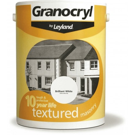 Granocryl Masonry Paint Textured 5 Litre Brilliant White