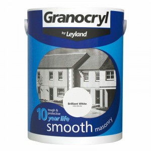 Leyland Granocryl Masonry Paint Smooth 5L Brilliant White 2.5 Litre