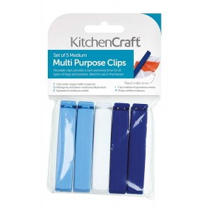 KitchenCraft Set of 5 Bag Clips Medium