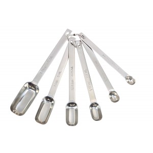 KitchenCraft MasterClass Stainless Steel 6 Piece Measuring Spoon Set