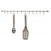 KitchenCraft Stainless Steel Utensil Hanging Rack with 12 Hooks 52 cm