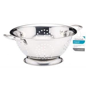KitchenCraft Footed Stainless Steel Double-Handle Colander 24.5cm