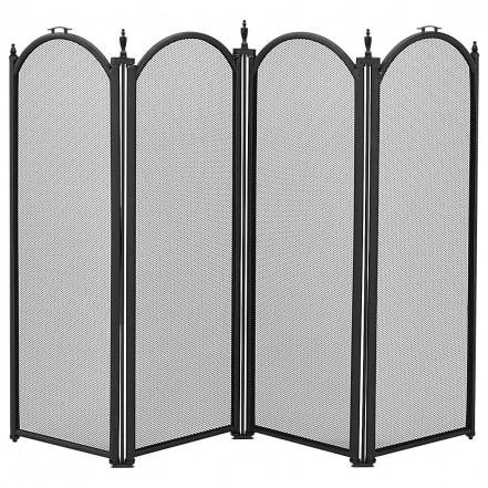 Manor Dynasty 4 Fold Fire Guard - Black