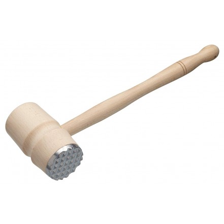 KitchenCraft Beech Wood Meat Hammer With Metal End