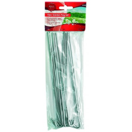 Ambassador Galvanised Steel Round Wire Tent Pegs Pack 10