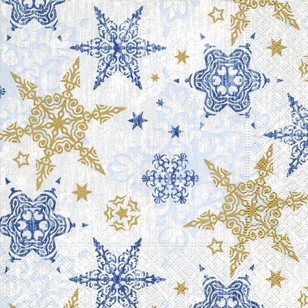 33cm x 33cm Napkins Delicate Stars Blue