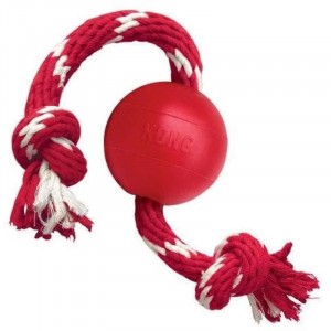 Kong Classic Ball With Rope Dog Toy