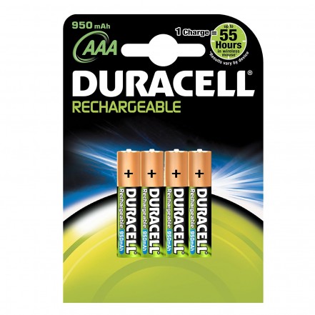 Duracell Rechargeable AAA Batteries Pack of 4