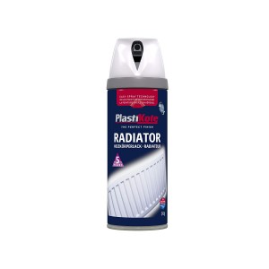 Plastikote Radiator Spray Paint 400ml Gloss White