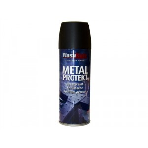 Plastikote Metal Protekt Spray Paint 400ml Matt Black