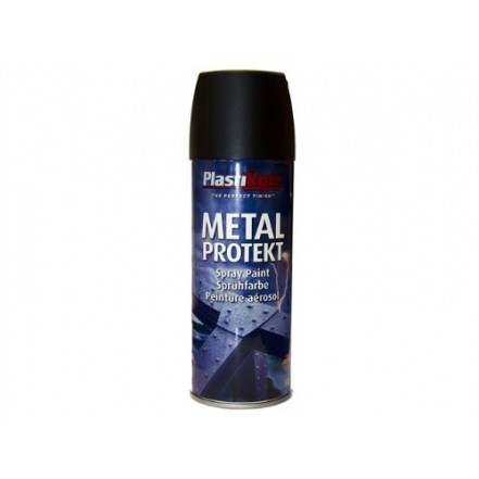 Plastikote Metal Protekt Spray Paint 400ml Matt Black