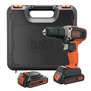 Black & Decker 18V Cordless Combi Drill 2 x 1.5ah Li-Ion