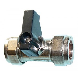 Primaflow Brass/Chrome Isolation Valve with Handle 15mm