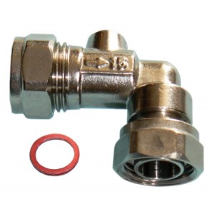 Primaflow Brass/Chrome Angle Service Valve 15-1/2"