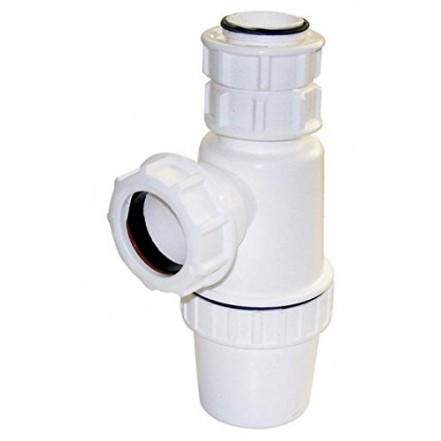 Waste Bottle Trap White 32 x 76mm Adjustable Inlet