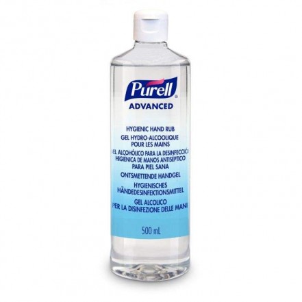 Purell Advanced Hygiene Hand Rub/Sanitiser Flip Top Bottle 500ml