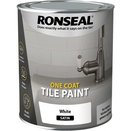 Ronseal Tile Paint 750ml White Satin