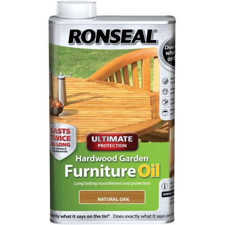 Ronseal Hardwood Furniture Oil Natural Oak 1 Litre