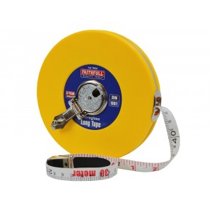 Faithfull Fibreglass Tape - Enclosed ABS Case - Claw End 30m