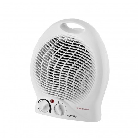 Warmlite Upright Fan Heater - Adjustable Thermostat 2kW - White e