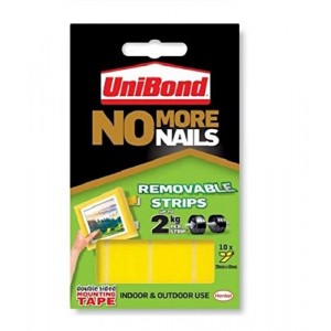 UniBond No More Nails Removable Strips Pk.10