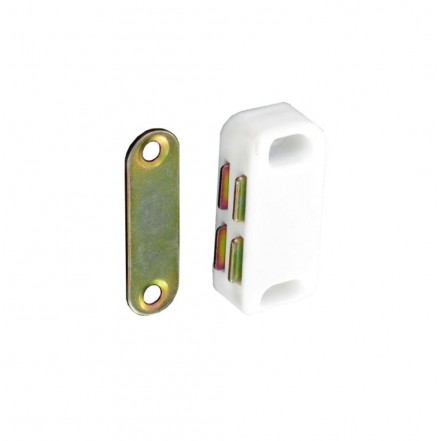 Securit Magnetic Catch White 40mm